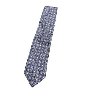 Ermenegildo Zegna Blue Silk 3.5” Wide Tie